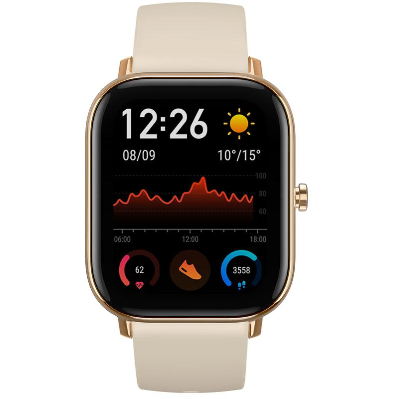 SmartWatch Amazfit GTS Desert Gold Curea Silicon Bluetooth Si Senzor