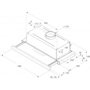 Hota Incorporabila Whirlpool Telescopica Akr Nb Putere De Absorbtie