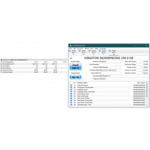 Screenshot cu un benchmark facut in Crystal Disk Mark