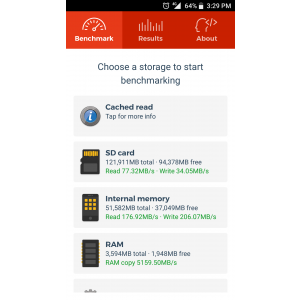 Test de viteza scriere/citire pe telefonul Xiaomi Mi A1