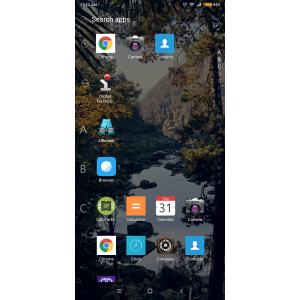 Microsoft launcher, app drawer. 