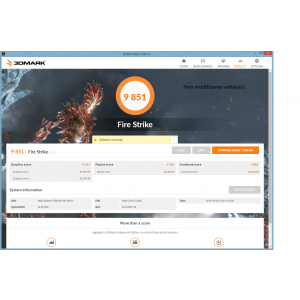 Firestrike la frecvente aproape stock, fara modificarea voltajului