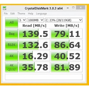 Testul este realizat placa de baza m56s-s3 , procesor AMD Athlon 64 X2 Dual Core 5000+ la 2.6...