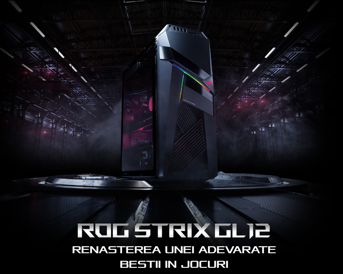Desktop PC ASUS Gaming ROG GL12CX, Procesor Intel® Core™ i7-9700k