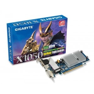 GIGABYTE ATI Radeon X1050 128MB DDR2 Onboard 512MB HyperMemory 64-bit