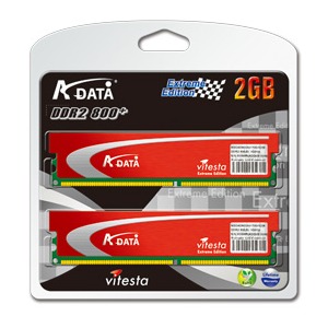 ADATA 2 GB DDR2 800MHz CL4 Vitesta Extreme Micron D9GMH Dual Channel Kit