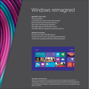 Microsoft Licenta Upgrade de la Win XP/Vista/7 la Windows 8 PRO, 32/64-bit, engleza