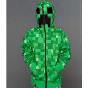 Minecraft Hanorac Creeper Premium Zip-up, Marime copii: XL