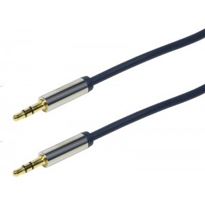 Cablu audio Logilink Jack 3.5 mm Male - Jack 3.5 mm Male, 1m, albastru