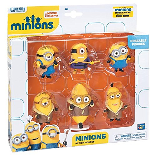 Minions Set de 6 minifigurine cu brate articulate