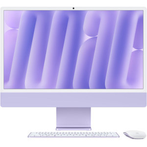 All-In-One PC Apple iMac 24 inch 4.5K Retina, Apple M4, 16GB RAM, 256GB SSD, 8 core GPU, macOS Sequoia, INT keyboard, Purple