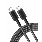 Cablu de date / adaptor Anker 310, USB-C Male la USB-C Male, 0.9 m, PD 240W, Black