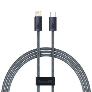 Cablu de date / adaptor Baseus Dynamic Series, USB-C Male la Lightning Male, 20W, 1 m, Grey