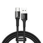 Cablu de date / adaptor Baseus Halo, USB Male la USB-C Male, 1 m, Black