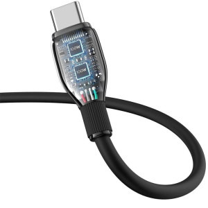 Baseus Pudding, USB-C Male la USB-C Male, 100W, 1.2 m, Black