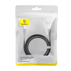 Baseus Pudding, USB-C Male la USB-C Male, 100W, 2 m, Black