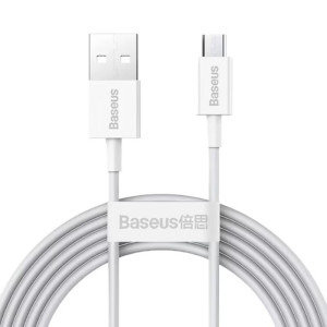 Baseus Superior, USB Male la USB-C Male, 2 m, White