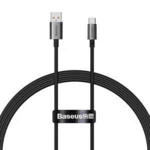 Cablu de date / adaptor Baseus Superior, USB Male la USB-C Male, 100W, 1 m, Black