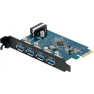 Orico PVU3-4P 1x PCI-E Male - 4x USB 3.0 Female PCI-Express Card