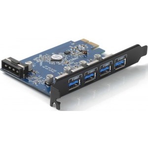 Orico PVU3-4P 1x PCI-E Male - 4x USB 3.0 Female PCI-Express Card