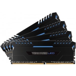Corsair Vengeance Blue LED 64GB DDR4 2666MHz CL16 Quad Channel Kit