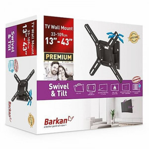 Barkan reglabil, 13 - 43 inch, negru