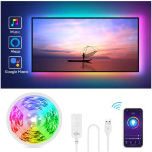 NiteBird Kit Banda LED Smart SL1, Wi-Fi, 2.8 Metri, Control prin aplicatie, Control vocal
