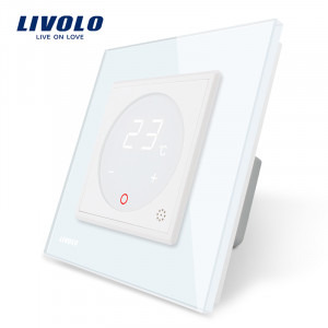 Termostat Livolo Pentru sisteme de incalzire electrice, Alb