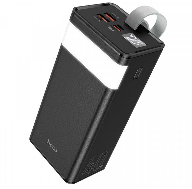 Baterie externa Hoco J86 Powermaster, 40000 mAh, 2x USB, 1x USB-C, Black, cu tehnologia Quick Charge 3.0 si Power Delivery (PD)