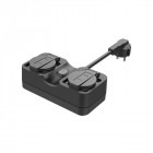 Meross Priza inteligenta dubla pentru exterior MSS620HK, Cablu 28.5 cm, Control aplicatie
