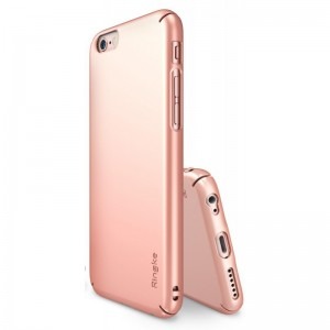 Ringke Protectie pentru spate Slim Rose Gold pentru Apple iPhone 6 Plus si 6S Plus + folie protectie Ringke
