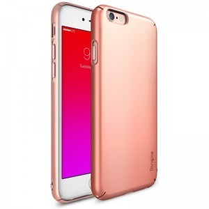 Ringke Protectie pentru spate Slim Rose Gold pentru Apple iPhone 6 Plus si 6S Plus + folie protectie Ringke