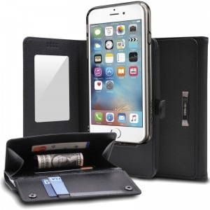 Ringke Husa de protectie tip portofe alb/albastru pentru iPhone 6 si 6S + folie protectie Ringke
