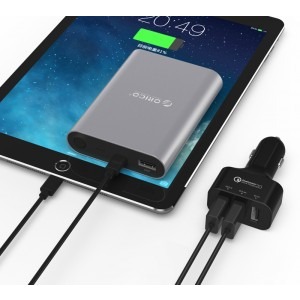 Orico Auto UCH-2U1Q Black, Quick Charge 2.0, 2x USB