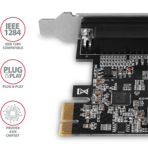 AXAGON PCEA-P1N 1x PCIE-E Male - 1x Paralel Female