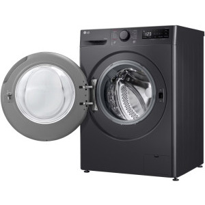 LG F4DR509SBM, Spalare 9 kg, Uscare 6 kg, 1400 RPM, Clasa B, Direct Drive, TurboWash, Negru