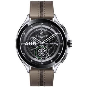 Xiaomi Watch 2 Pro, Bluetooth, Silver Case Brown, Leather Strap