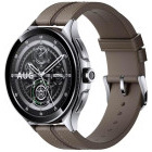 SmartWatch Xiaomi Watch 2 Pro, Bluetooth, Silver Case Brown, Leather Strap