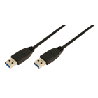 Cablu periferice Logilink USB 3.0 Male tip A - USB 3.0 Male tip A, 2m, Negru