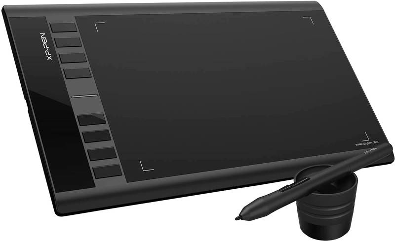 Tableta grafica XP-Pen Star 03 v2, 10x6", USB, 8 butoane, 8192 niveluri presiune, include Pen-Stand, 8 varfuri de rezerva
