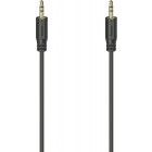 Cablu audio Hama Flexi-Slim, Jack 3.5 mm Male - Jack 3.5 mm Male 0.75 m, negru