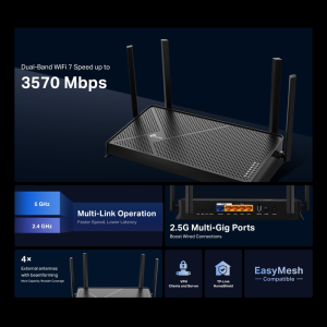 TP-LINK 2.5Gigabit ARCHER BE230 Dual-Band WiFi 7