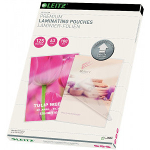 Leitz Laminator UDT Folie pentru laminare la cald, A3, 125 microni, 100buc/Set