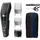 Aparat de tuns Philips Philips Seria 5000 HC5632/15, Tehnologie Trim-n-Flow Pro, Cap de tuns metalic, Lame otel inoxidabil, 90 min utilizare fara fir, 28 setari lungime, Mod Turbo, Husa de transport, Negru