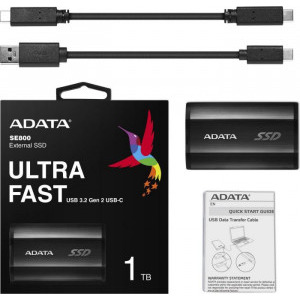 ADATA SE800 1TB USB 3.2 tip C Black