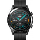 Huawei WATCH GT 2, 46 mm, Bluetooth, GPS, corp Titanium Grey Stainless Steel, curea fluoroelastomer negru, rezistent la apa, senzor HR