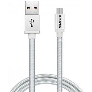 ADATA USB Male la microUSB Male, 1 m, Silver