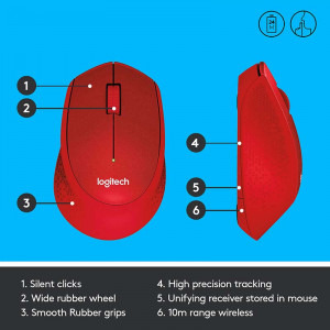 Logitech M330 Silent Plus Red