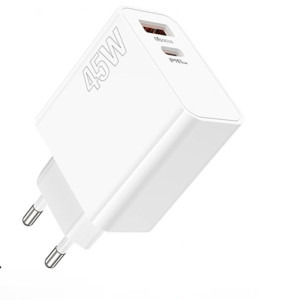 Lamtech LAM023541, 1x USB, 1x USB-C, Quick Charge 3.0, Power Delivery, 45W, White