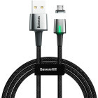 Cablu de date / adaptor Baseus CAMXC-B01 USB Male la Micro USB Male Magnetic, 2 m, Black, amperaj maxim suportat 1.5A